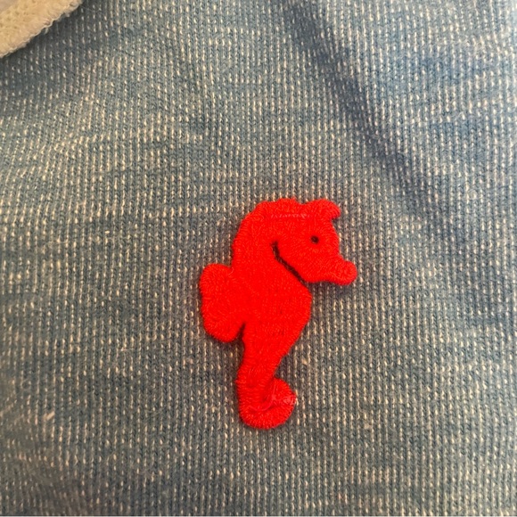 Vintage Babygro By Gerber One Piece Blue Nautical Seahorses  Size 18-27lbs - Picture 7 of 12